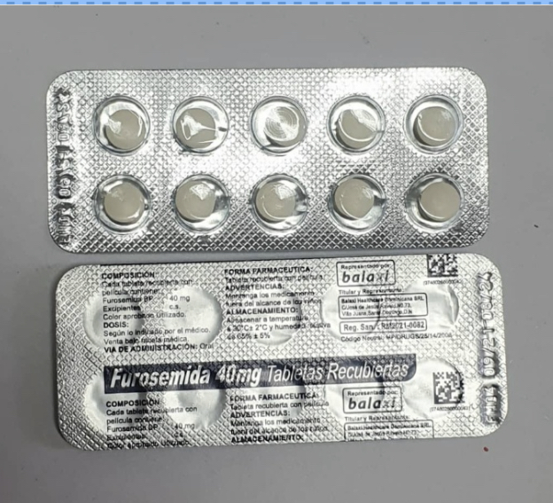Furosemida 40mg (1 blíster de 10 tabletas)