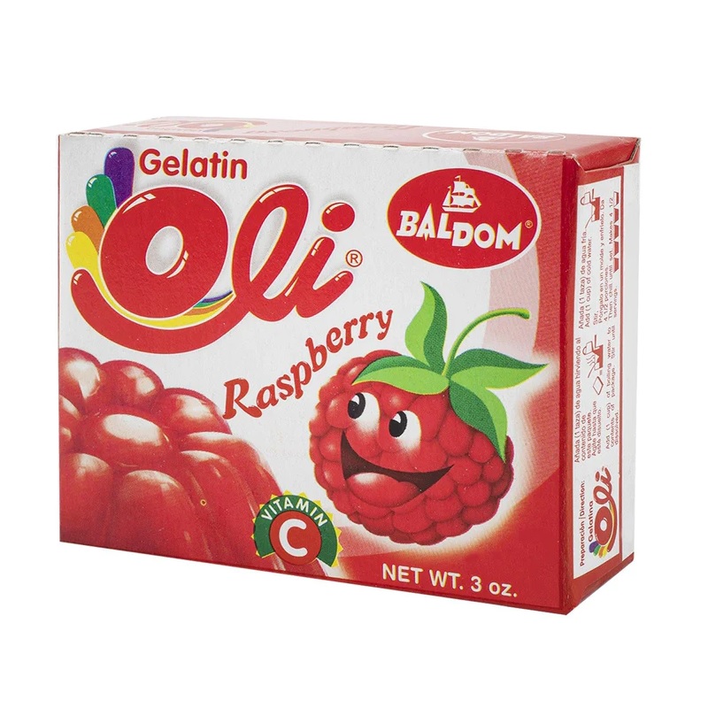 Gelatina Oli (3 Oz) Sabor Frambuesa