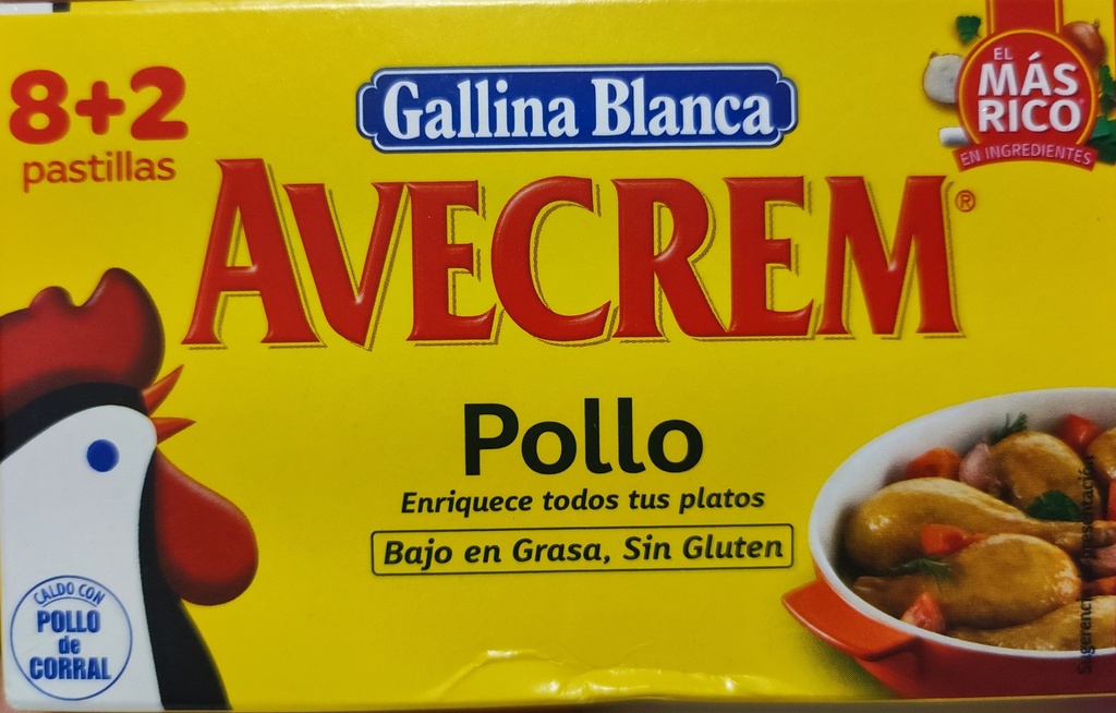 Caldo Gallina Blanca Sabor Pollo (10x10) g