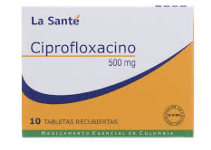 Ciprofloxacino 500mg (1 blíster de 10 tabletas)