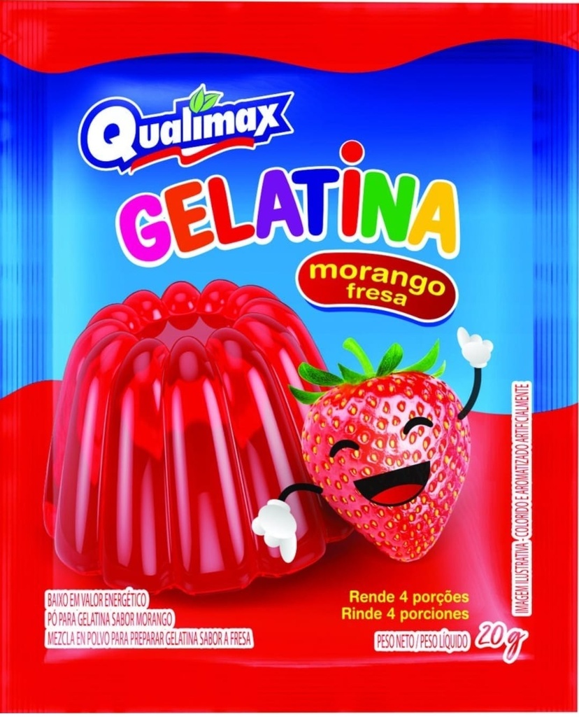 Gelatina Sabor Fresa (20 g)