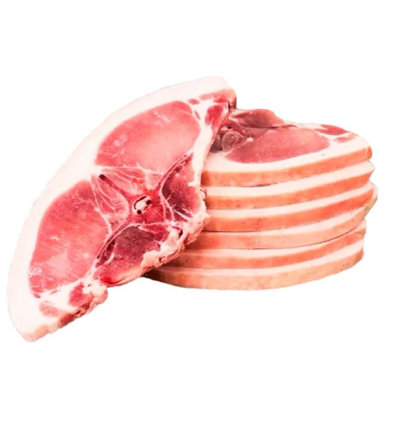 Chuleta de cerdo con Hueso y piel (2.2 Lb) (1 kg)