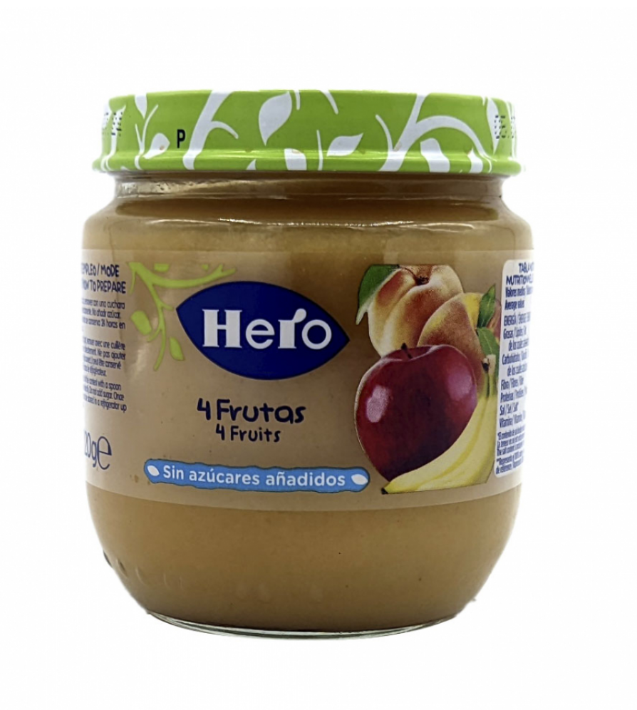Puré para Bebé 4 Frutas (120 g)
