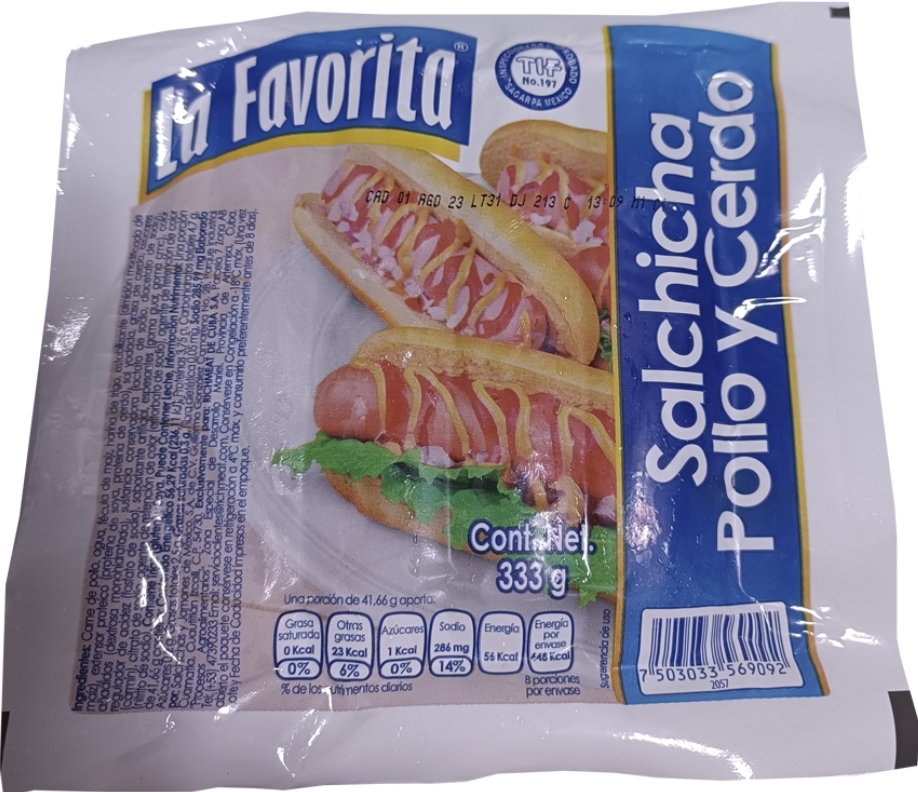 Salchichas de Cerdo y Pollo 333gr