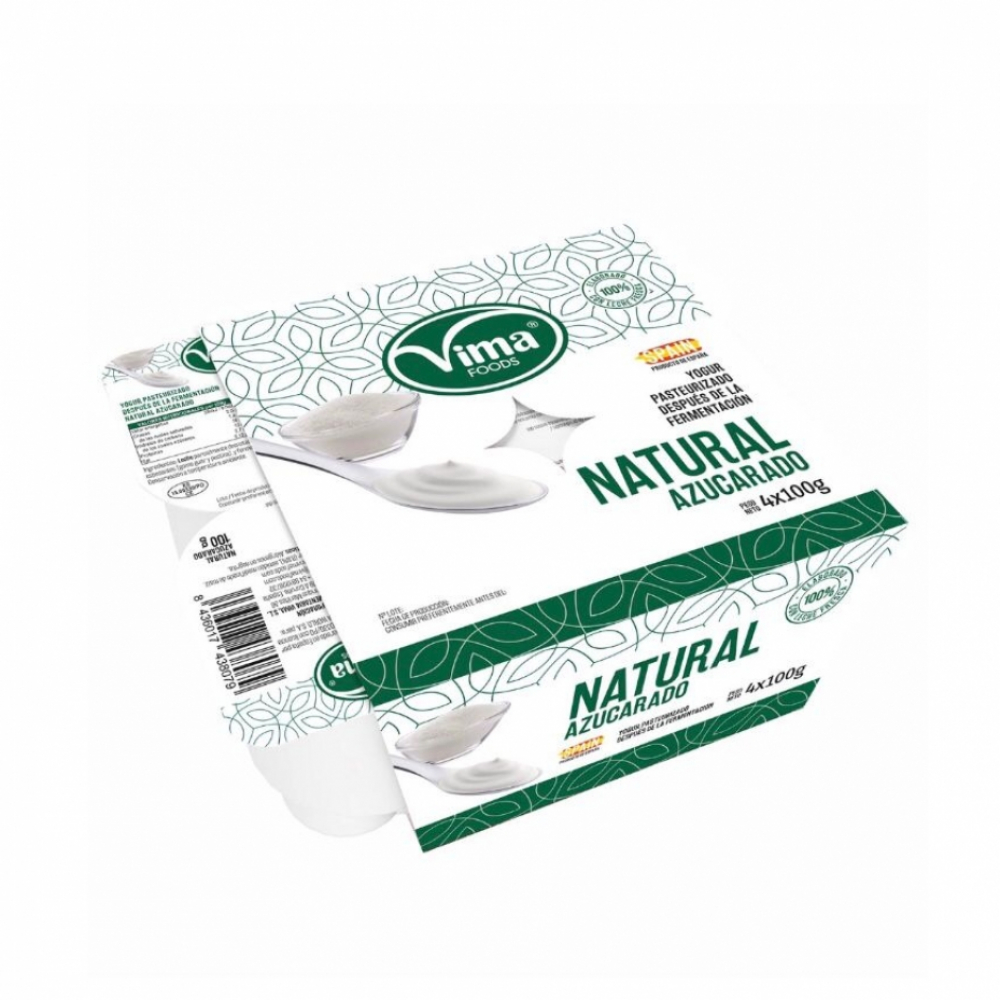 Yogurt Natural Azucarado (4ud*100 gr) VIMA -sin frío-