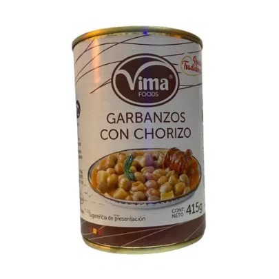 Garbanzos Con Chorizo VIMA 415 Gr