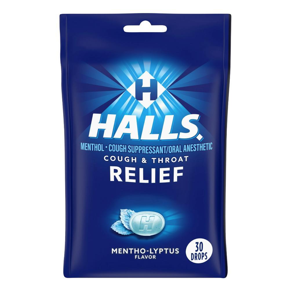 Caramelos Mentolados para garganta HALLS (30 ud)
