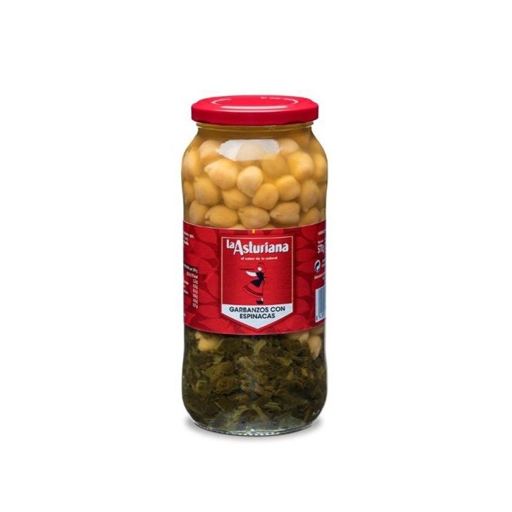 Garbanzos con espinacas 570gr La Asturiana