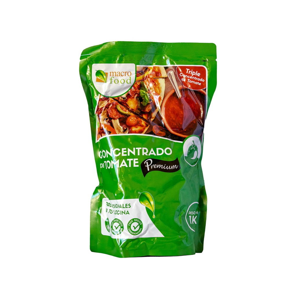 Pasta de Tomate Concentrada (1 Kg / 2.2 Lb) Macrofood