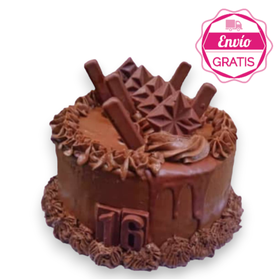 Cake de rombos y bastones de chocolate