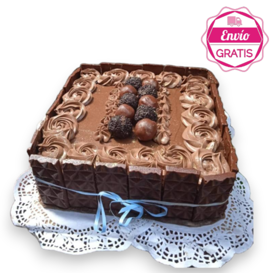 Cake cuadrado de Peter y trufas