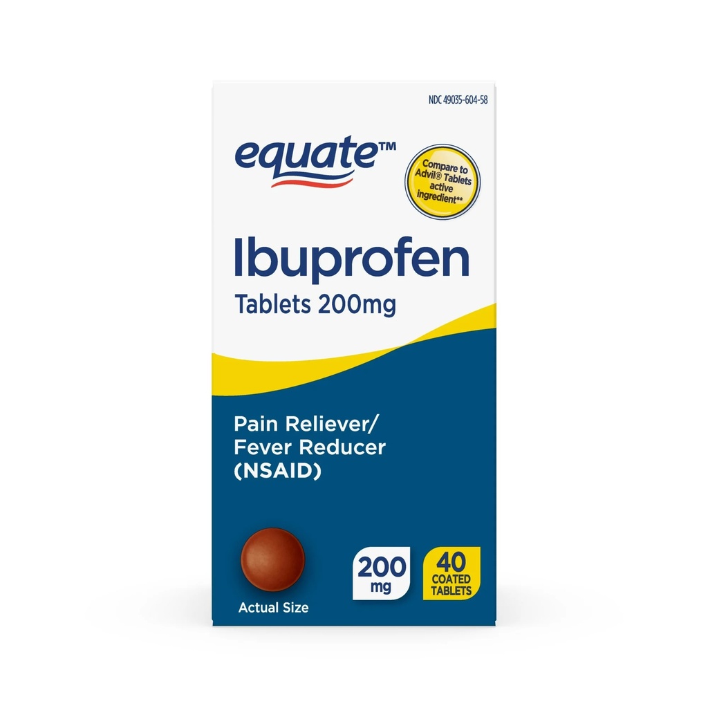 Ibuprofeno 200mg Equate 40 tabletas