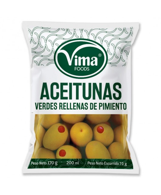 Aceitunas verdes rellenas con pimiento (170g)