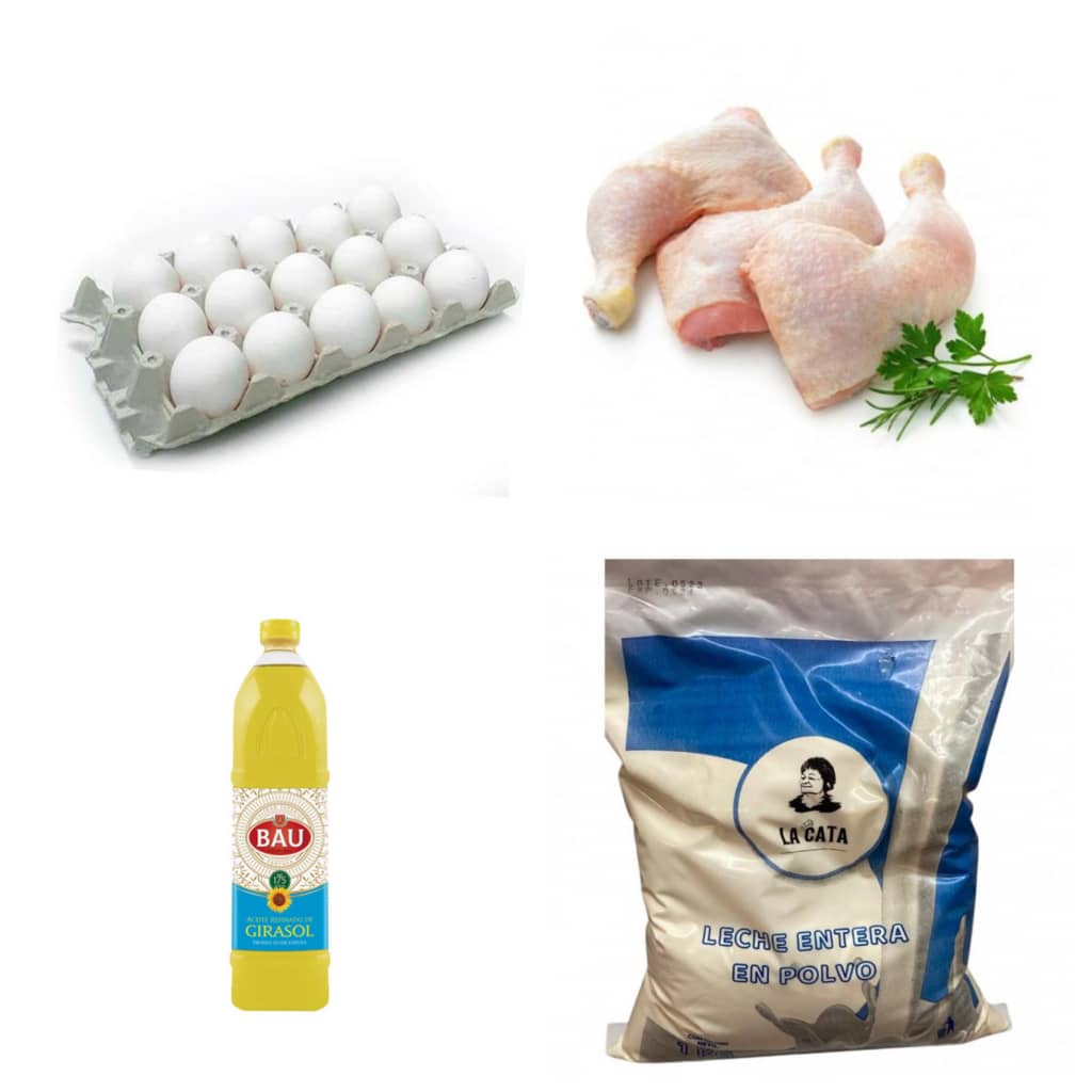 Combo Leche+Pollo+Aceite+Huevo
