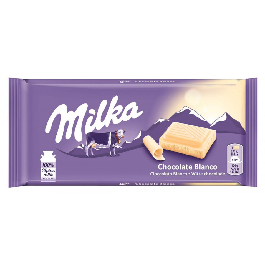 Tableta de chocolate Blanco Milka 100 g