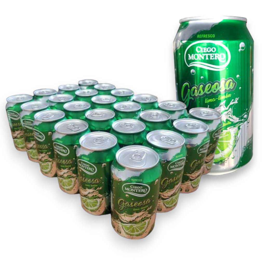 Caja de Refresco de Limón en latas (24u x 355ml) Ciego Montero