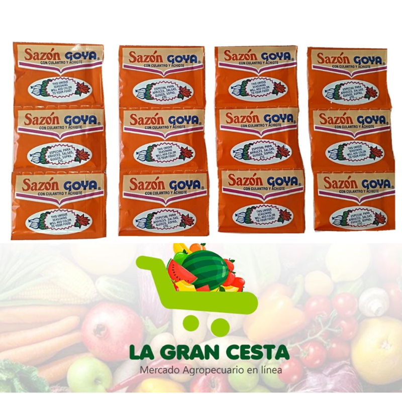 Sazón Goya Con Culantro Y Achiote Pack De 12 Unidades Tso Tienda