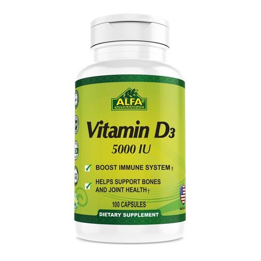 Vitamina D3 5000 IU (100 tabletas)