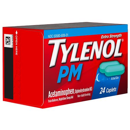 Tylenol PM Extra Fuerte (Acetaminophen 24 cápsulas)