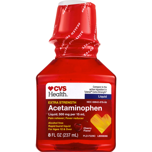 Acetaminophen Líquido Extra Fuerte 8 Oz (237 ml) Cereza
