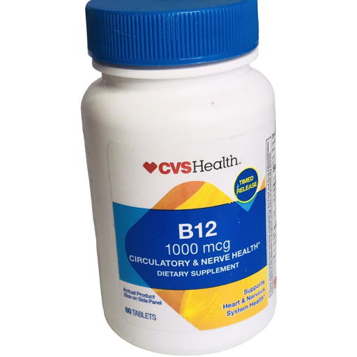 Vitamina B12 1000 mcg CVS (60 capsulas)