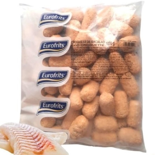 Croquetas de Bacalao Eurofrits Bolsa 1000 gr