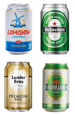 Cerveza importada lata (330ml x 24u)