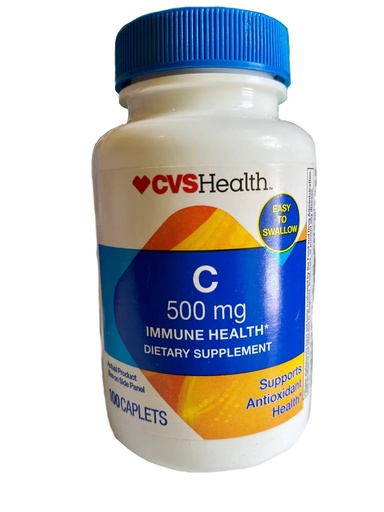 Vitamina C (500 mg) 100 cápsulas CVS