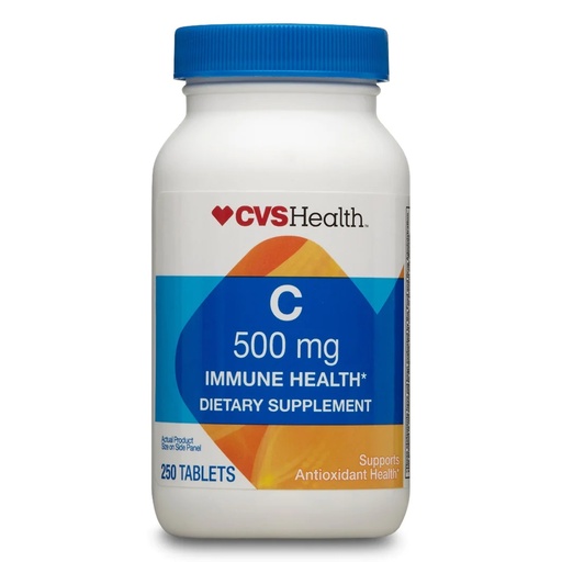 Vitamina C (500 mg) 250 cápsulas CVS