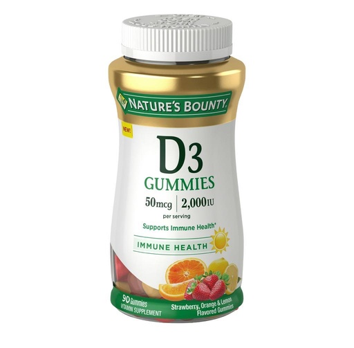Vitaminas D3 (50 mcg 2000 IU) 90 ud Gummies NATURE BOUNTE