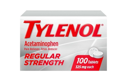 Tylenol con Acetaminophen 325 mg 100 tabletas