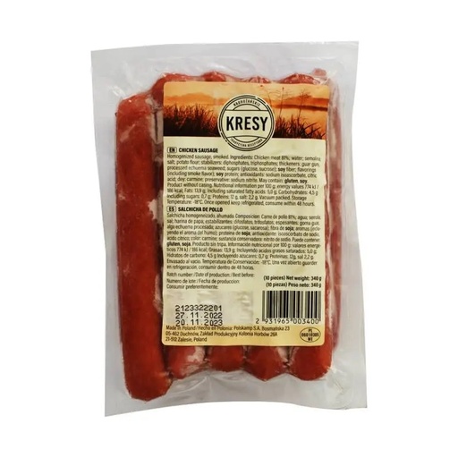 Salchichas de pollo 340 g